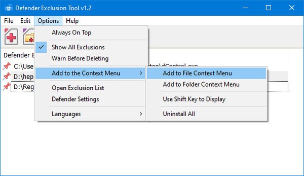 Defender Exclusion Tool V1.5 免費版