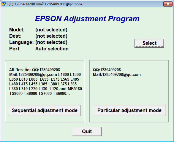 Epson Adjustment Program V1.0.9 免費(fèi)版