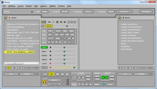 MixUp DJ混音軟件 v2.09 綠色版 免費(fèi)下載