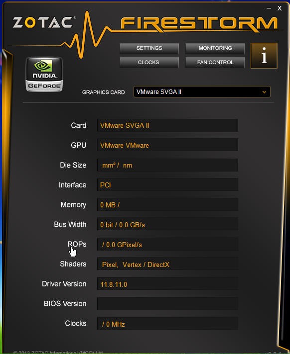 索泰FireStorm超頻軟件 V2.0.1中文版