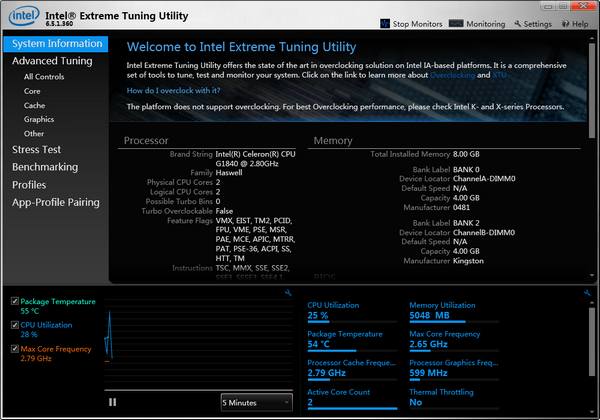 英特爾XTU超頻工具 v6.5.2.42 官方版