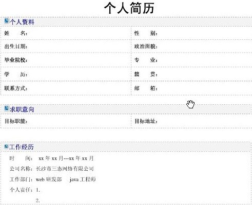 Java 簡(jiǎn)歷模板指南