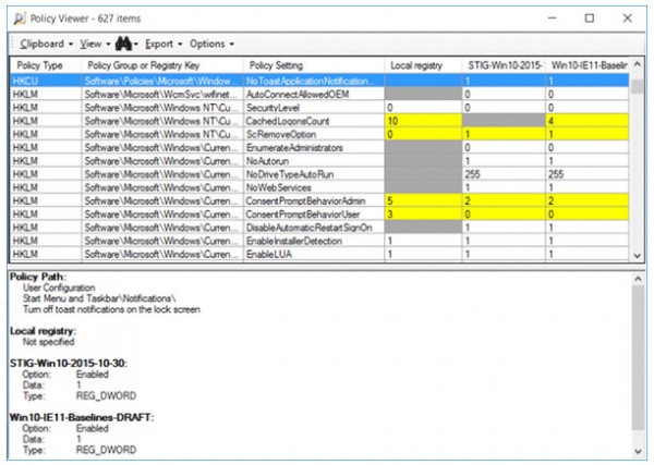 Windows組策略分析器(Policy Analyzer)