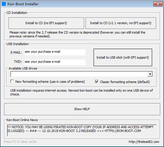 Kon-Boot V2.7 免費(fèi)版（系統(tǒng)密碼清除工具）