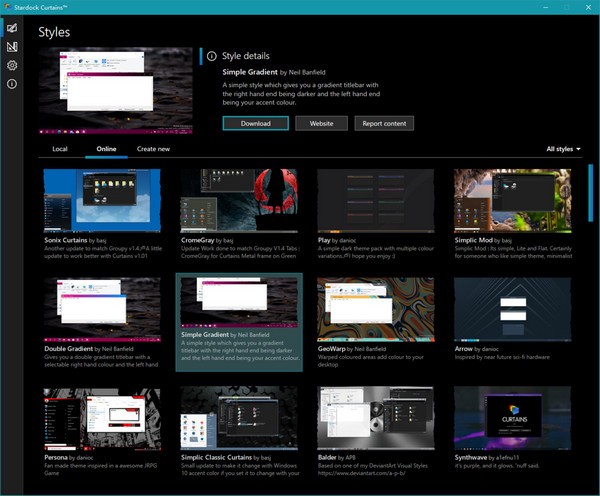 Stardock Curtains 9.5.3.0 綠色破解版本