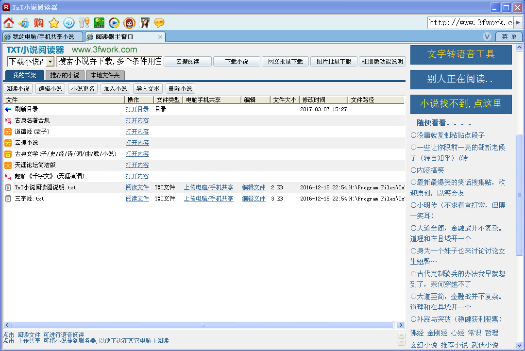 綠色免費版 TXT 小說閱讀器