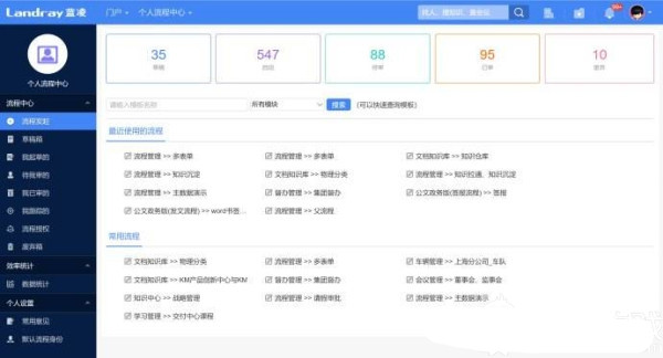 藍(lán)凌OA系統(tǒng)截圖