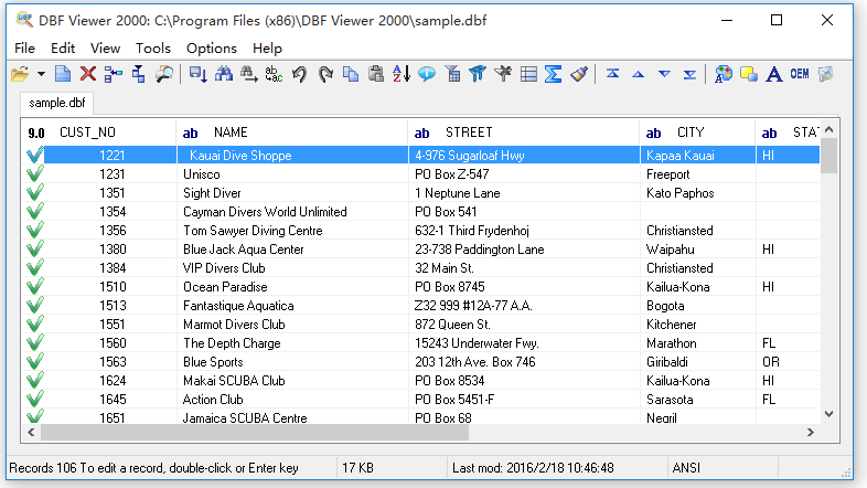 DBF Viewer v7.2 漢化版數(shù)據(jù)庫查看器