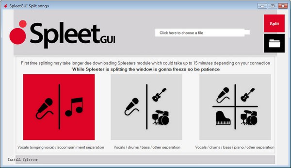 SpleeterGUI v2.8 綠色漢化版 (Win10)