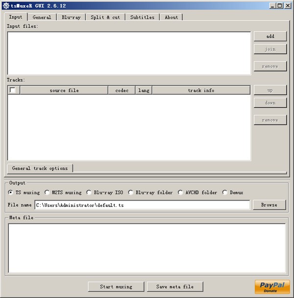 tsMuxeRgui v2.6.12 中文版