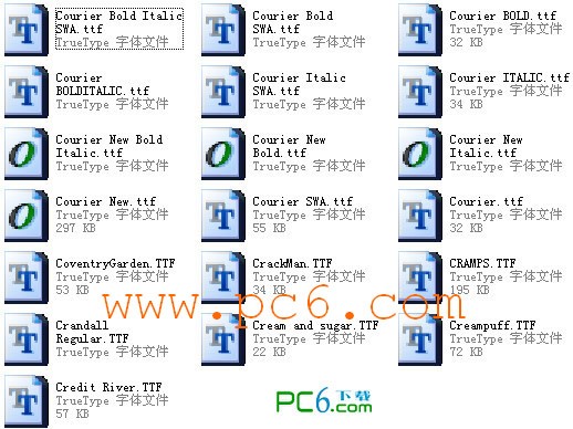 Courier New字體合集（含19款）
