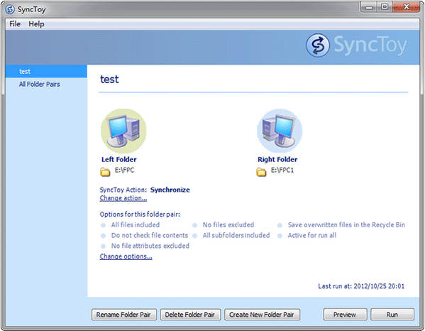 SyncToy 2.3 官方版 文件同步工具
