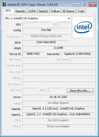 GPU Caps Viewer v2.1 Green Version