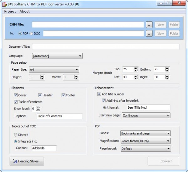 Softany CHM to PDF Converter v4.06 綠色版