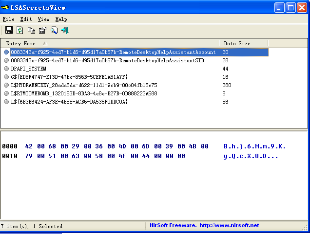 LSASecretsView v1.25綠色版密碼查看器