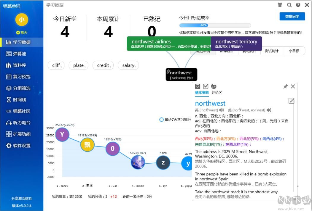 彈幕單詞(英語學習)