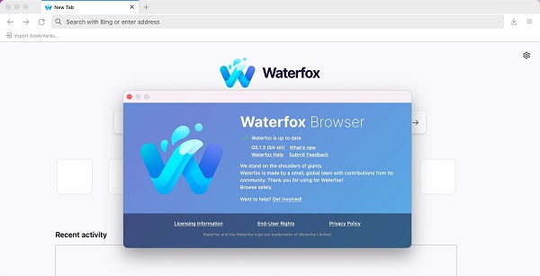 水狐瀏覽器(Waterfox) V102.9.0正式版