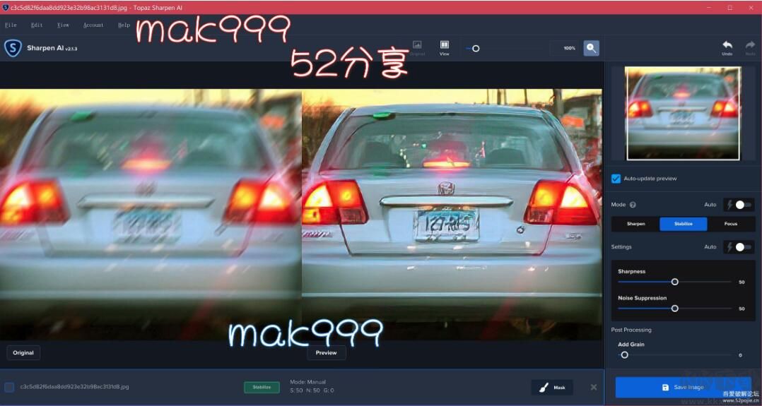 Topaz Sharpen AI v2.1.3 綠色破解版