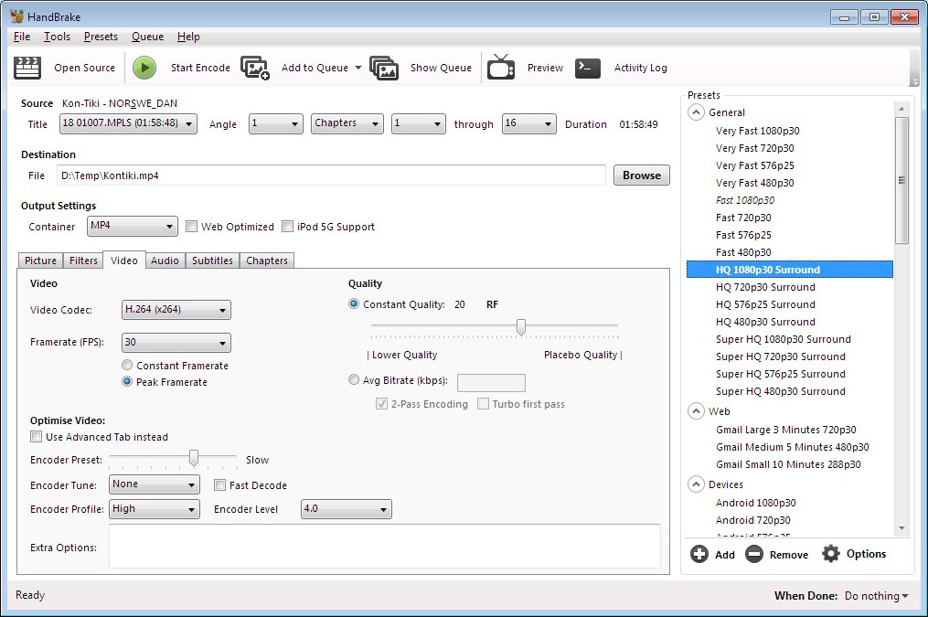 HandBrake v1.6.1 中文版