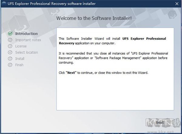 UFS Explorer Professional Recovery 安裝步驟2