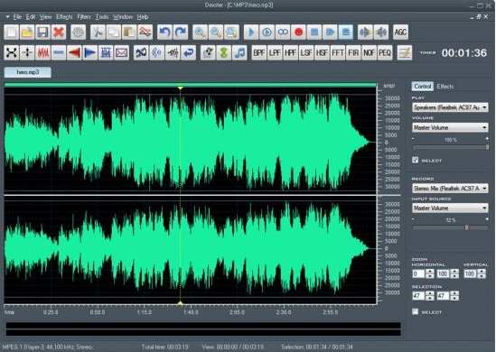 Softdiv Dexster Audio Editor v4.8 綠色漢化版