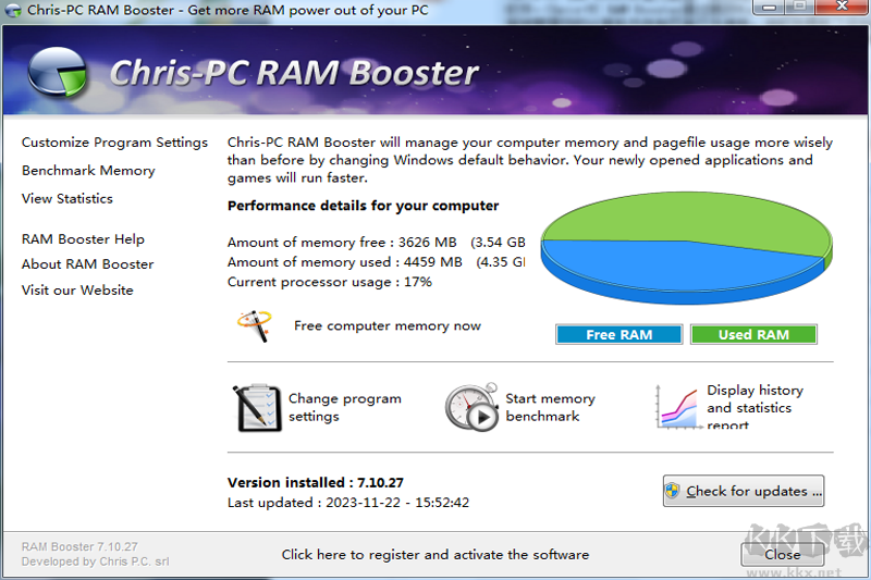 Chris-PC RAM Booster（內(nèi)存優(yōu)化工具）