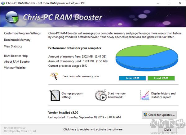 Chris-PC RAM Booster（內(nèi)存優(yōu)化工具）