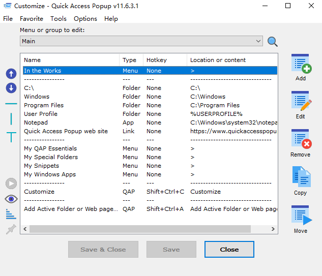 Quick Access Popup(快速啟動器工具)