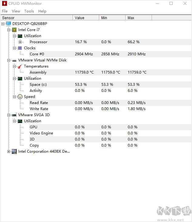 HWMonitor(cpu檢測(cè)工具)