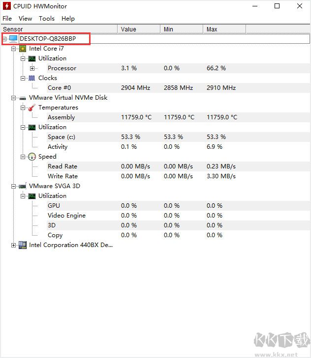 HWMonitor(cpu檢測(cè)工具)