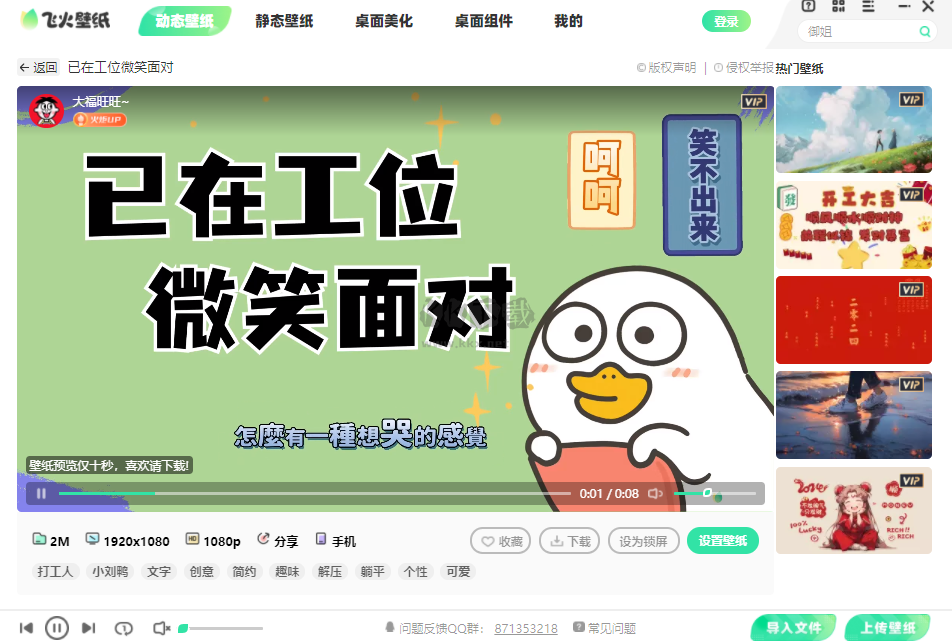 飛火動態(tài)壁紙PC版 v2.3.5.0 綠色版