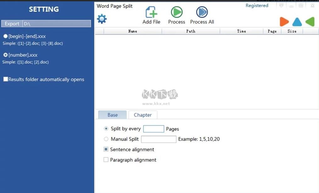 MS Word Pages Split免費(fèi)版
