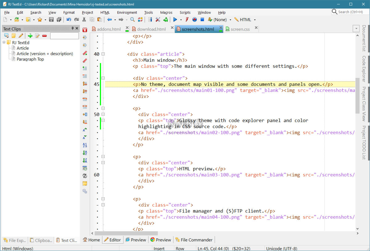 RJ TextEd v16.10 代碼編輯器