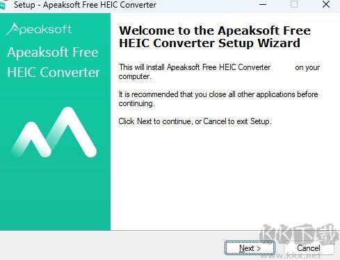Apeaksoft Free HEIC Converter安裝