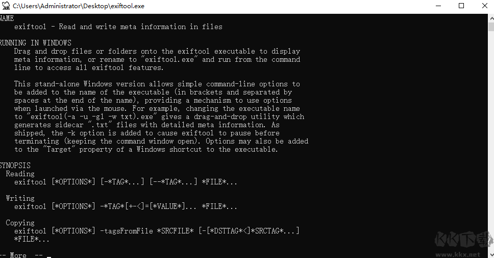 ExifTool(圖片信息查看工具)