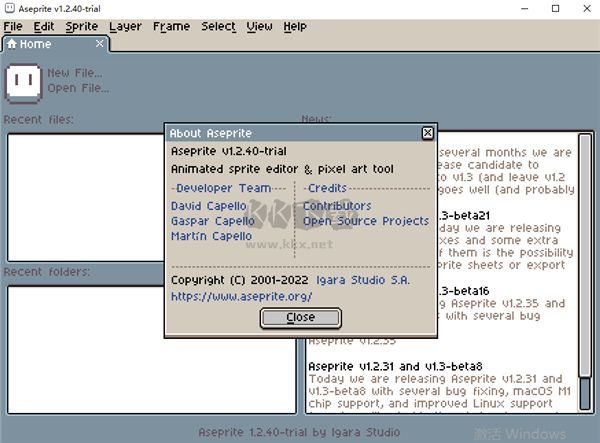 Aseprite v1.3.5 (像素風格動畫制作工具)